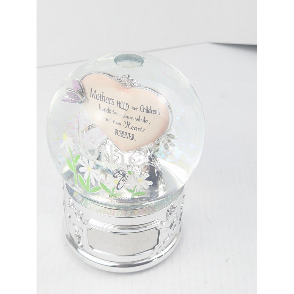 Things Remembered Revolving Snow Globe Mother Plays Fur Elise Engraved‎